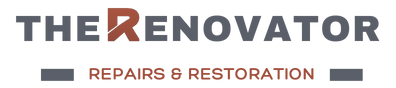 Logo for company the renovation stating clearly main services in the tag line: Repairs and Restoration